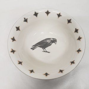 Potter's Studio Raven 7" Ceramic Bowl Cereal Soup Serving Halloween NEW